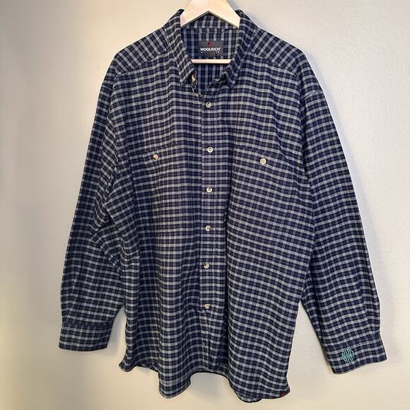 Woolrich Elite Series Tactical 2XL shirt blue check plaid long sleeve - Picture 1 of 13